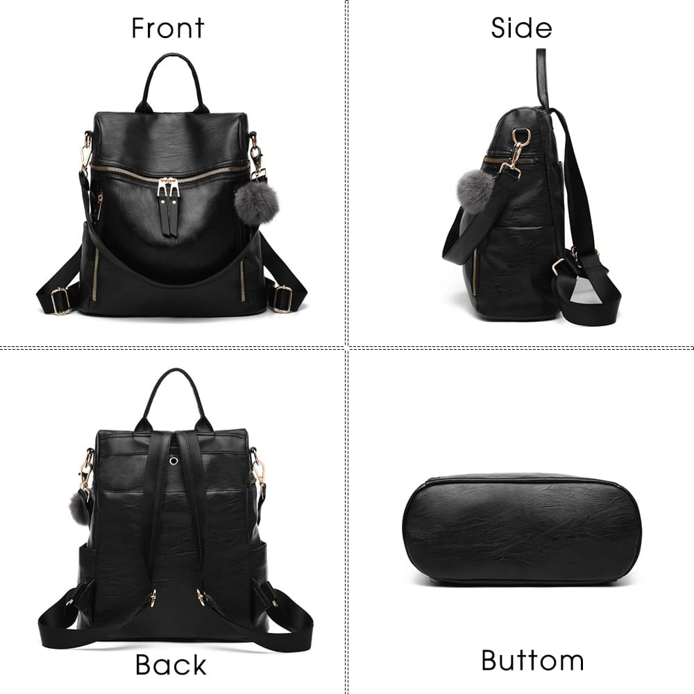 Fashion Style Compact Leather Backpack