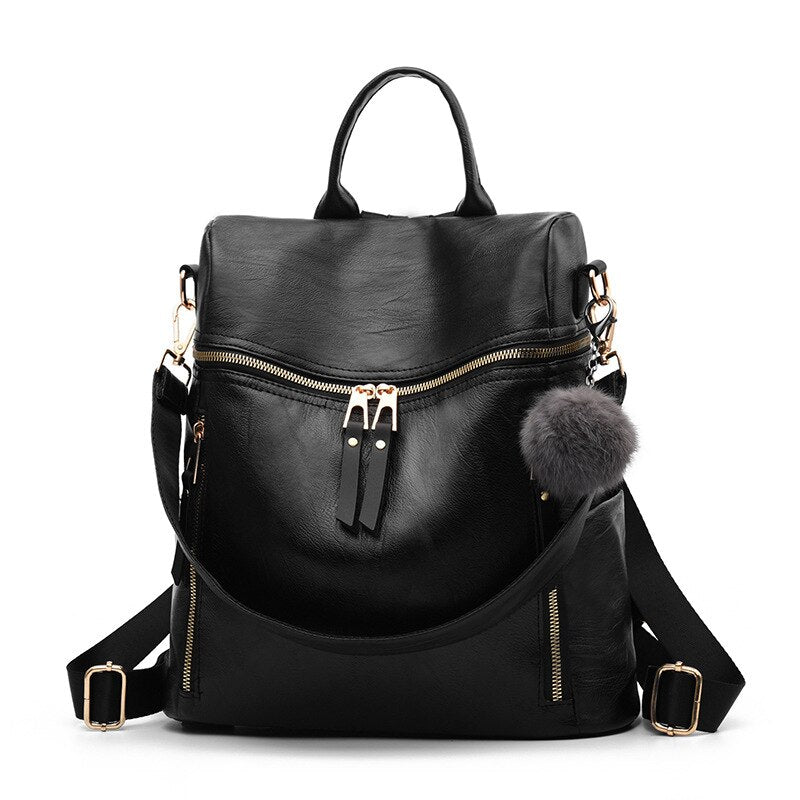 Fashion Style Compact Leather Backpack