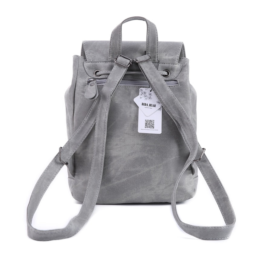 Preppy Style PU Leather Backpack