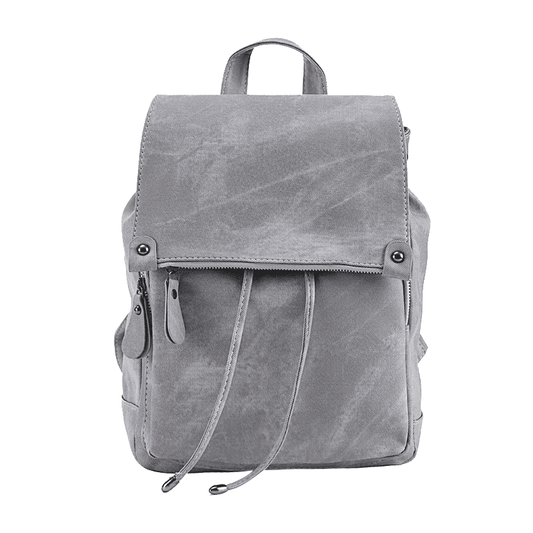 Preppy Style PU Leather Backpack