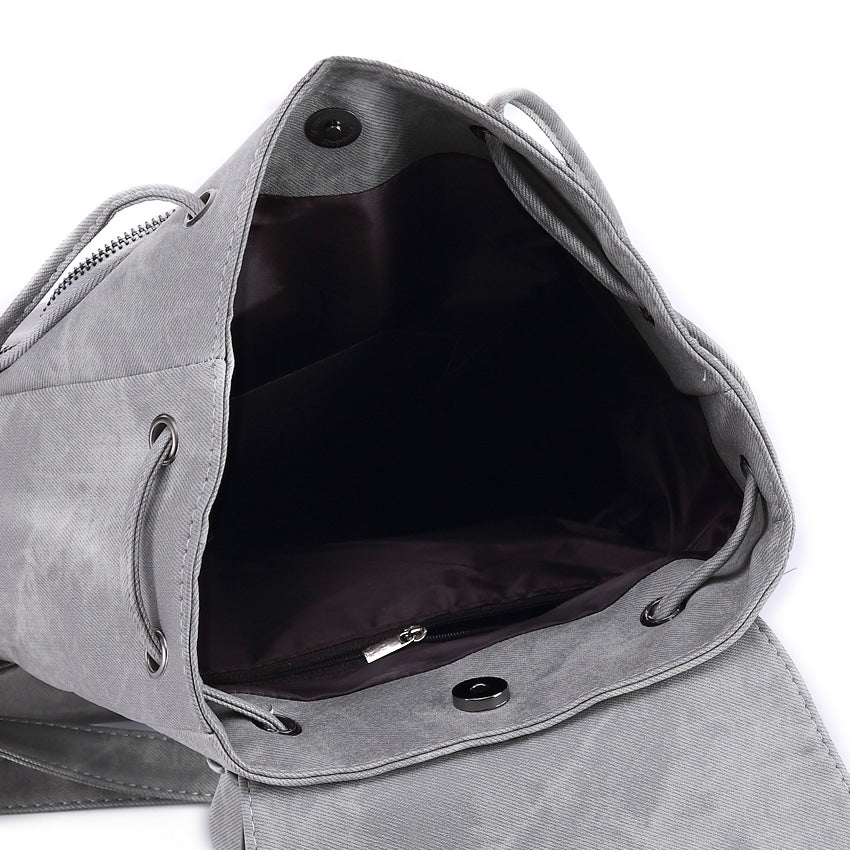 Preppy Style PU Leather Backpack