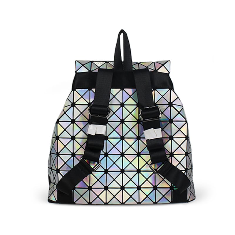 Geometric Style Holographic Mosaic Backpack