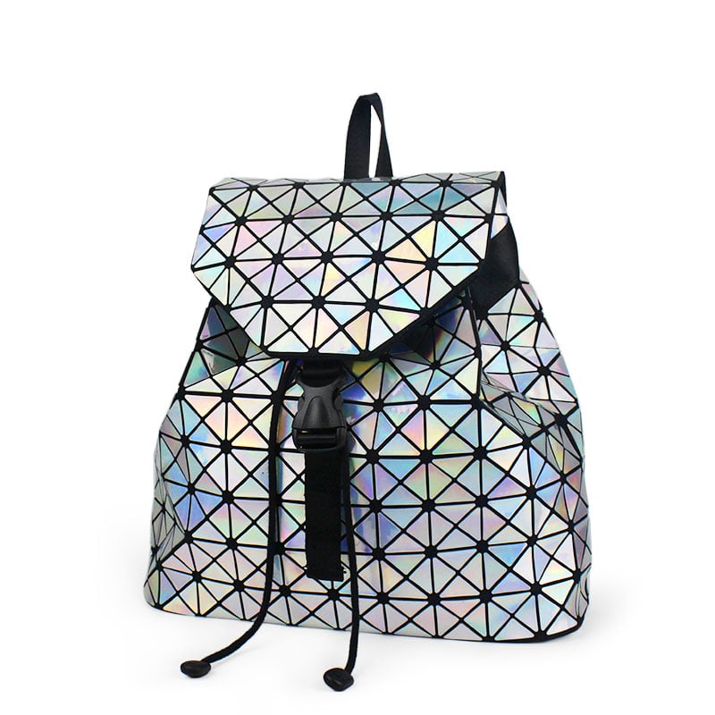 Geometric Style Holographic Mosaic Backpack