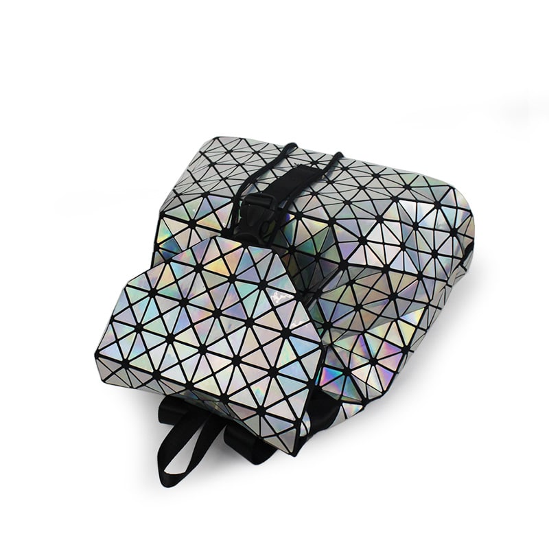 Geometric Style Holographic Mosaic Backpack