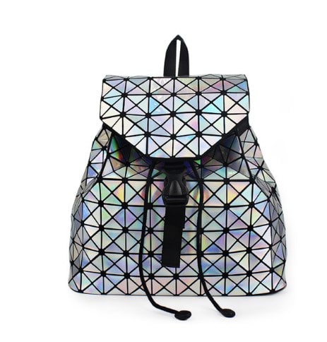 Geometric Style Holographic Mosaic Backpack