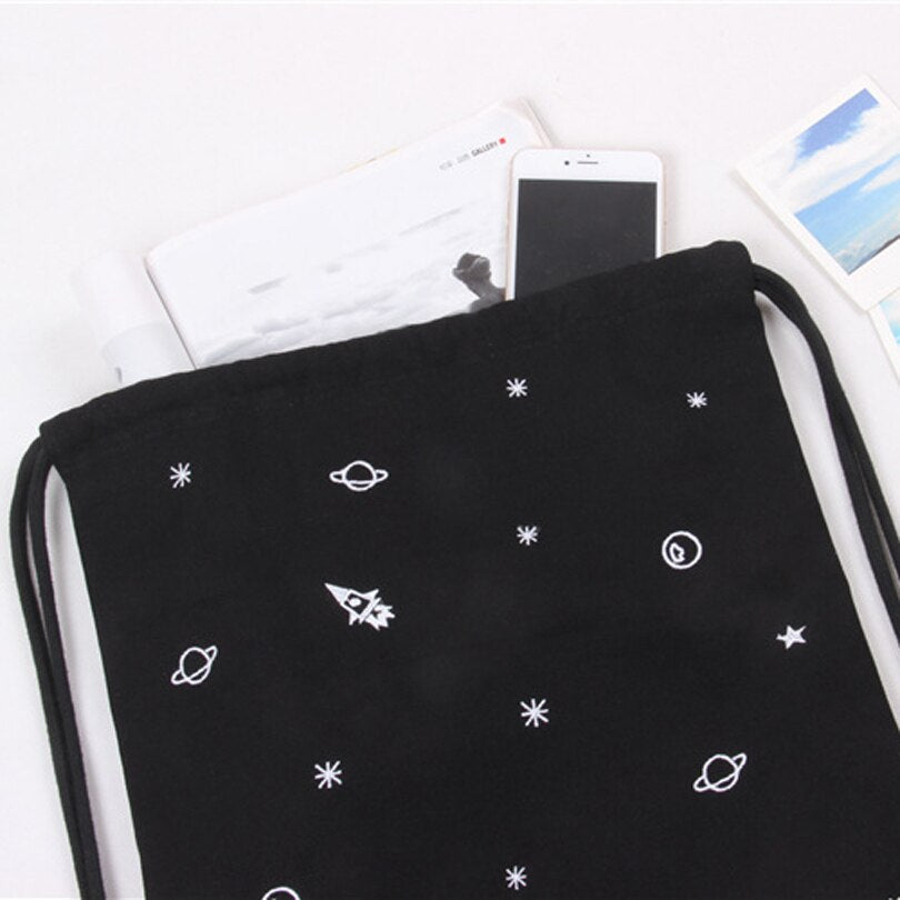 Softback Prined Drawstring Backpack