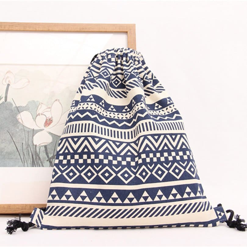 Softback Prined Drawstring Backpack