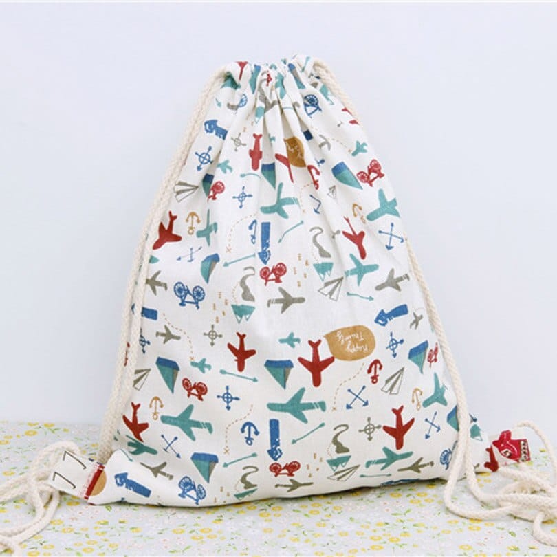 Softback Prined Drawstring Backpack