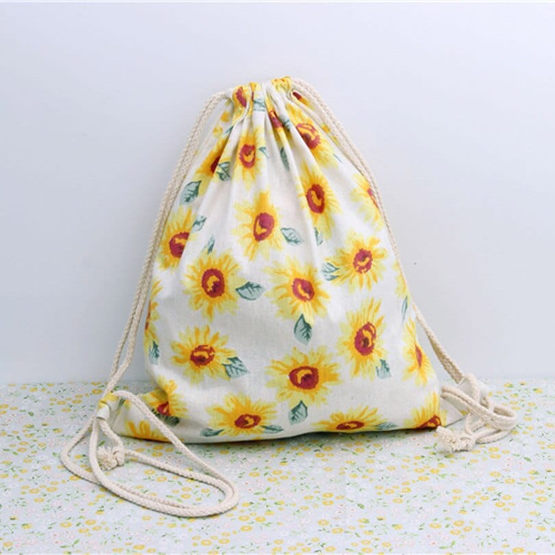 Softback Prined Drawstring Backpack