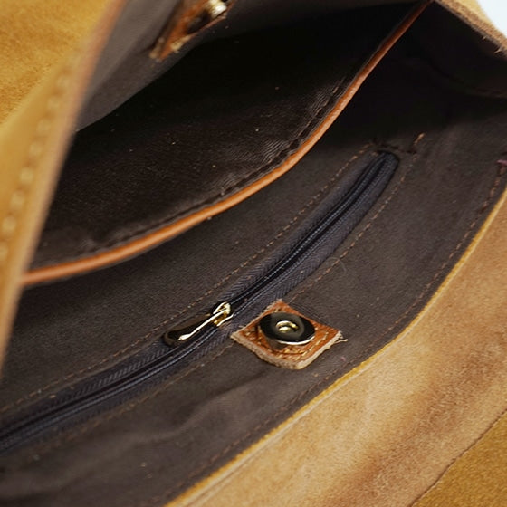 Boho Genuine Leather Crossbody Bag