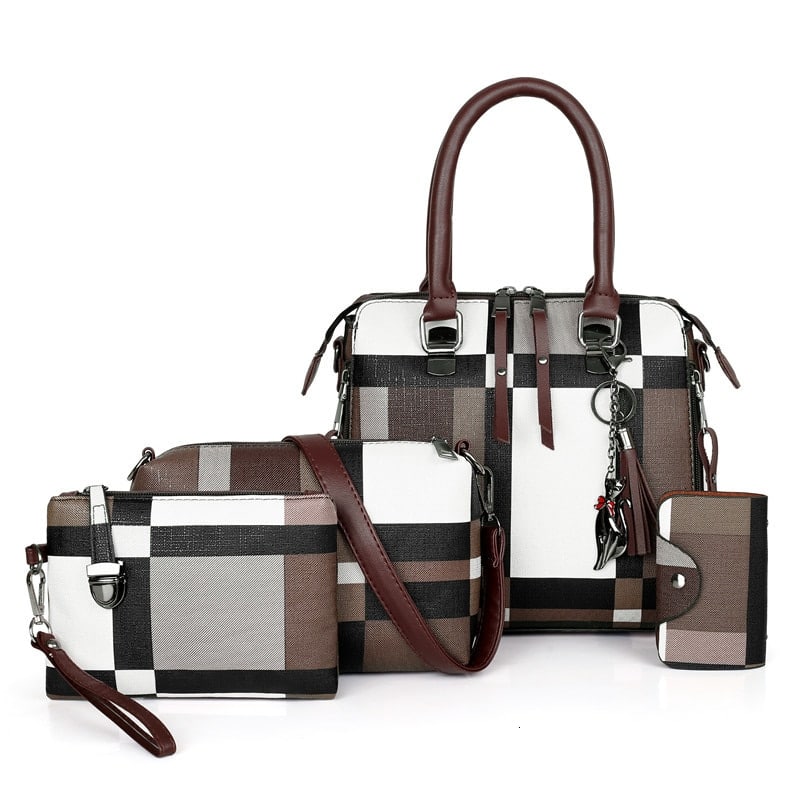 Plaided Bag Set