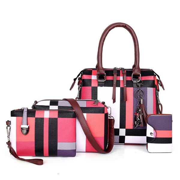 Plaided Bag Set
