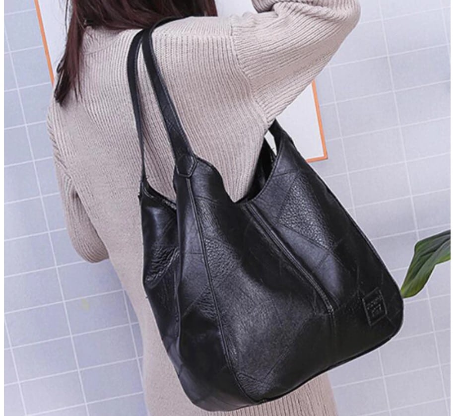 Marble Eco-Leather Tote Bag