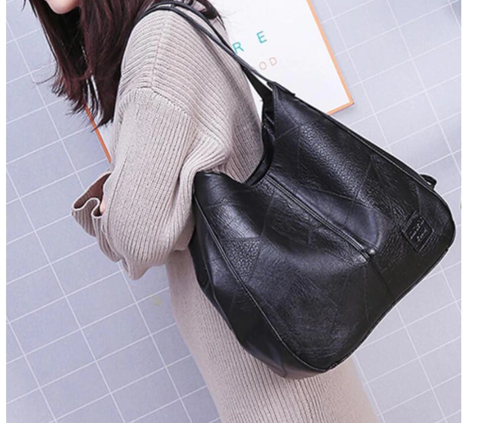 Marble Eco-Leather Tote Bag