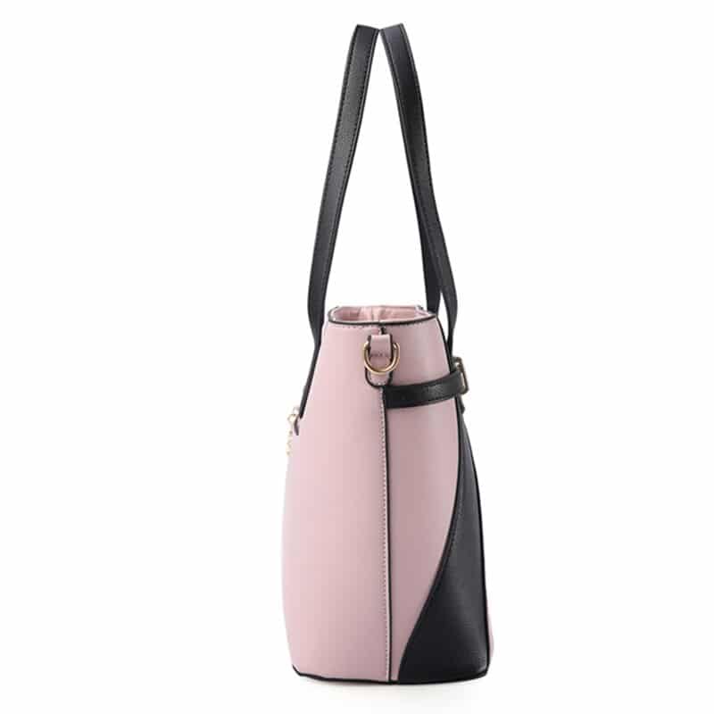 Luxury Geometric Patterned PU Leather Handbag
