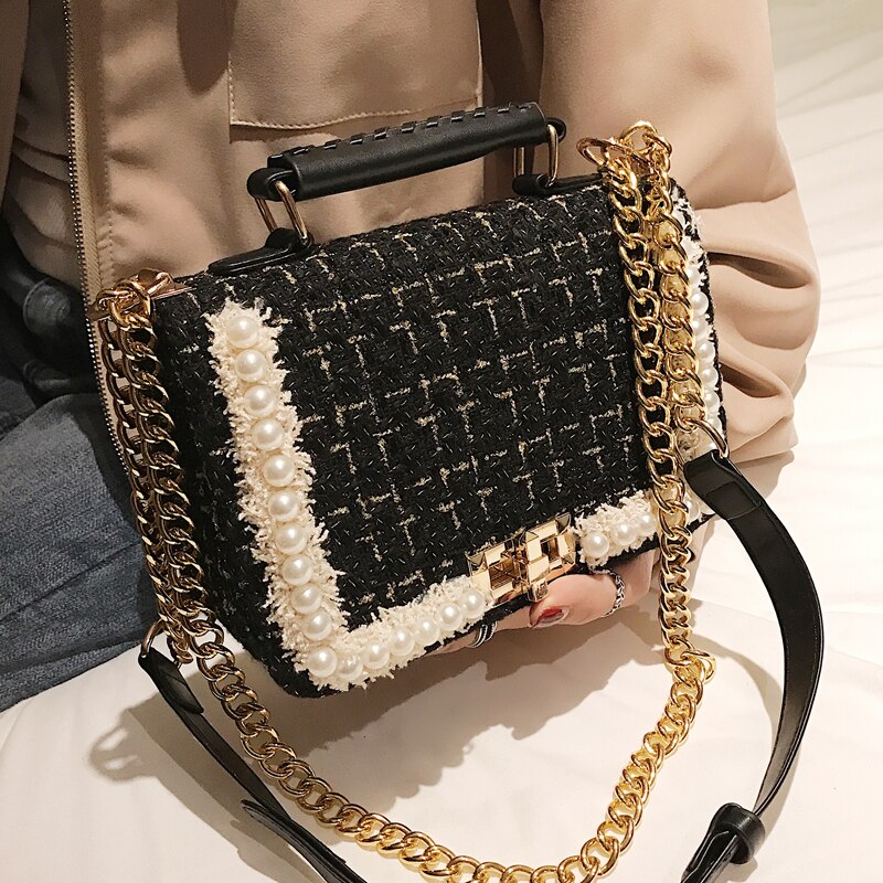 Winter Fashion Pearl Shoulder Bag