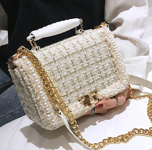 Winter Fashion Pearl Shoulder Bag