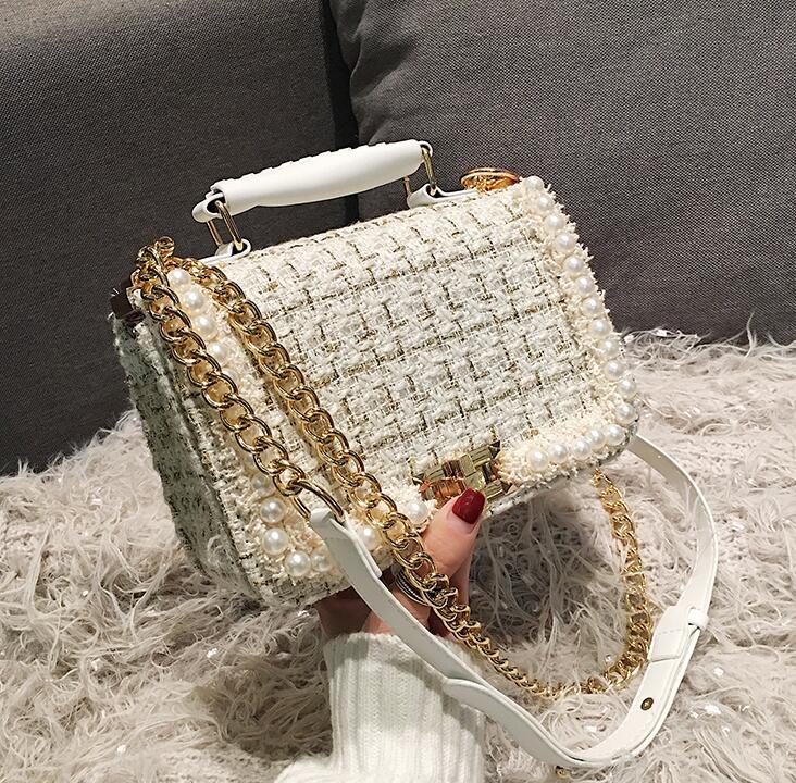 Winter Fashion Pearl Shoulder Bag