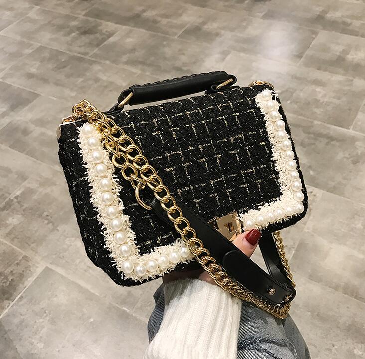 Winter Fashion Pearl Shoulder Bag