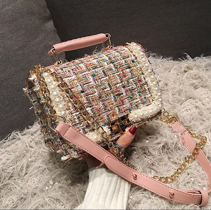 Winter Fashion Pearl Shoulder Bag