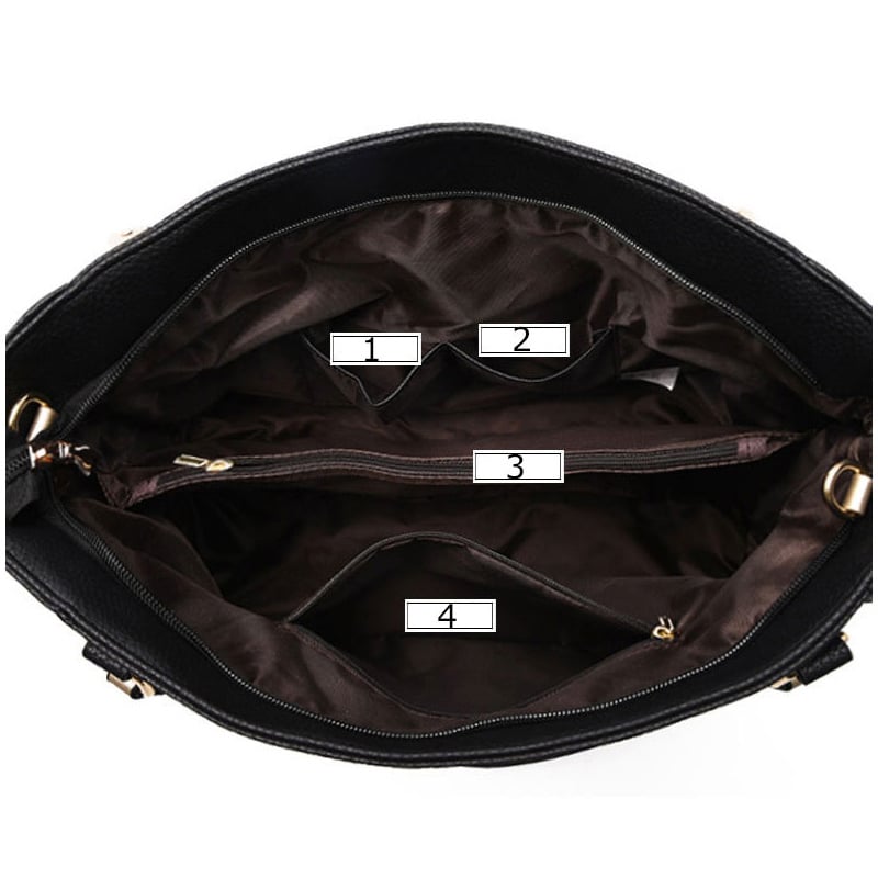 Casual Elegant Large Capacity PU Leather Handbag