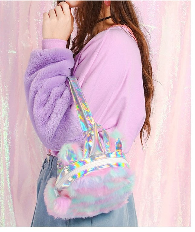 Kawaii Plush Unicorn Backpack