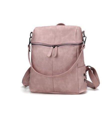 Trendy Multifunctional Solid Color Backpack