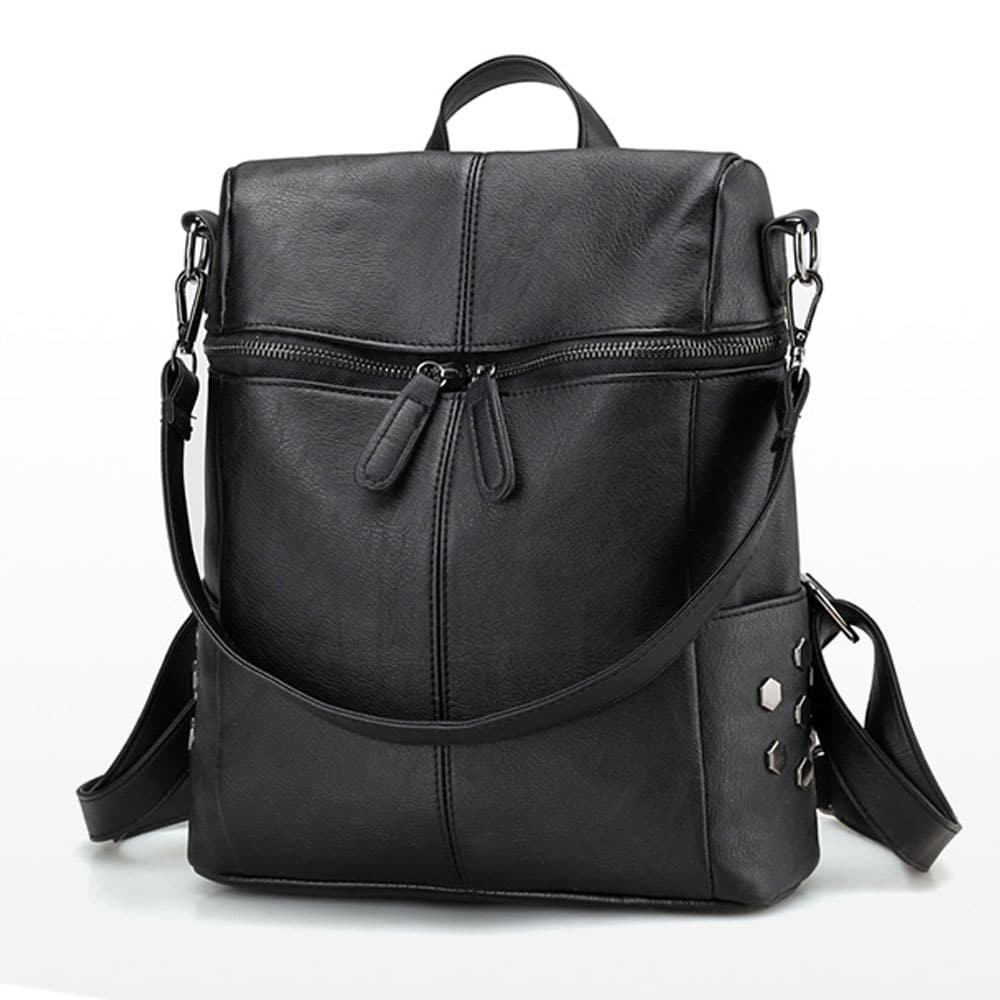 Trendy Multifunctional Solid Color Backpack