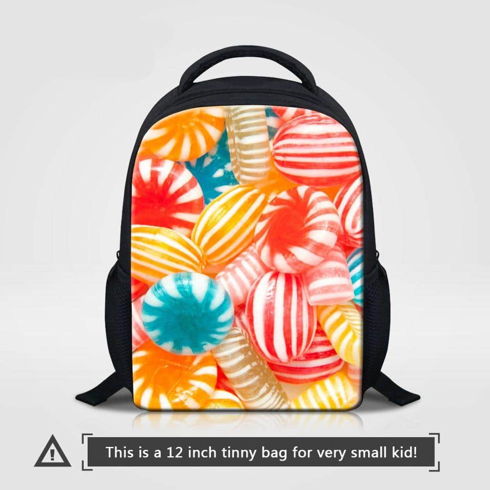 Cute Candy Themed Compact Casual Backpack
