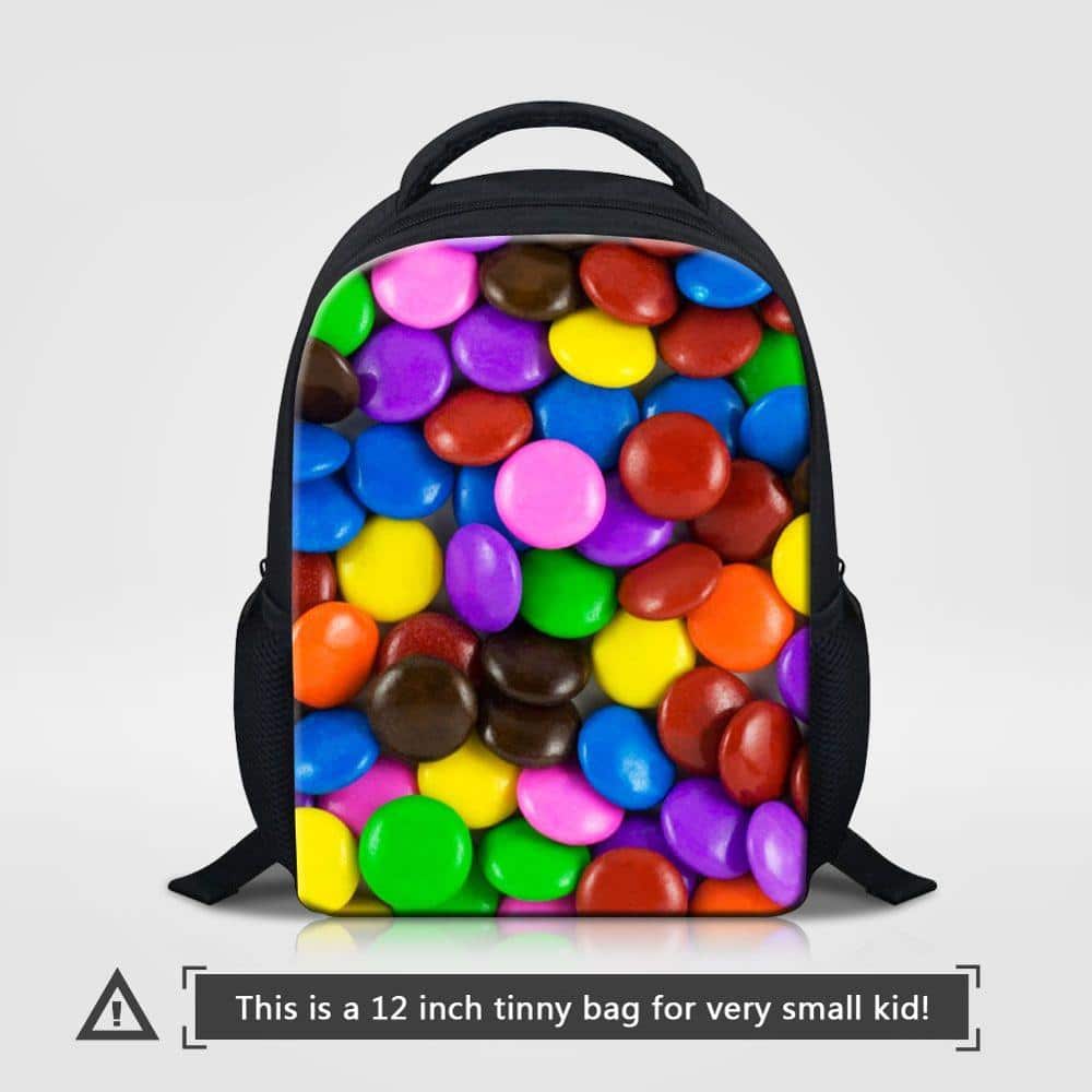 Cute Candy Themed Compact Casual Backpack