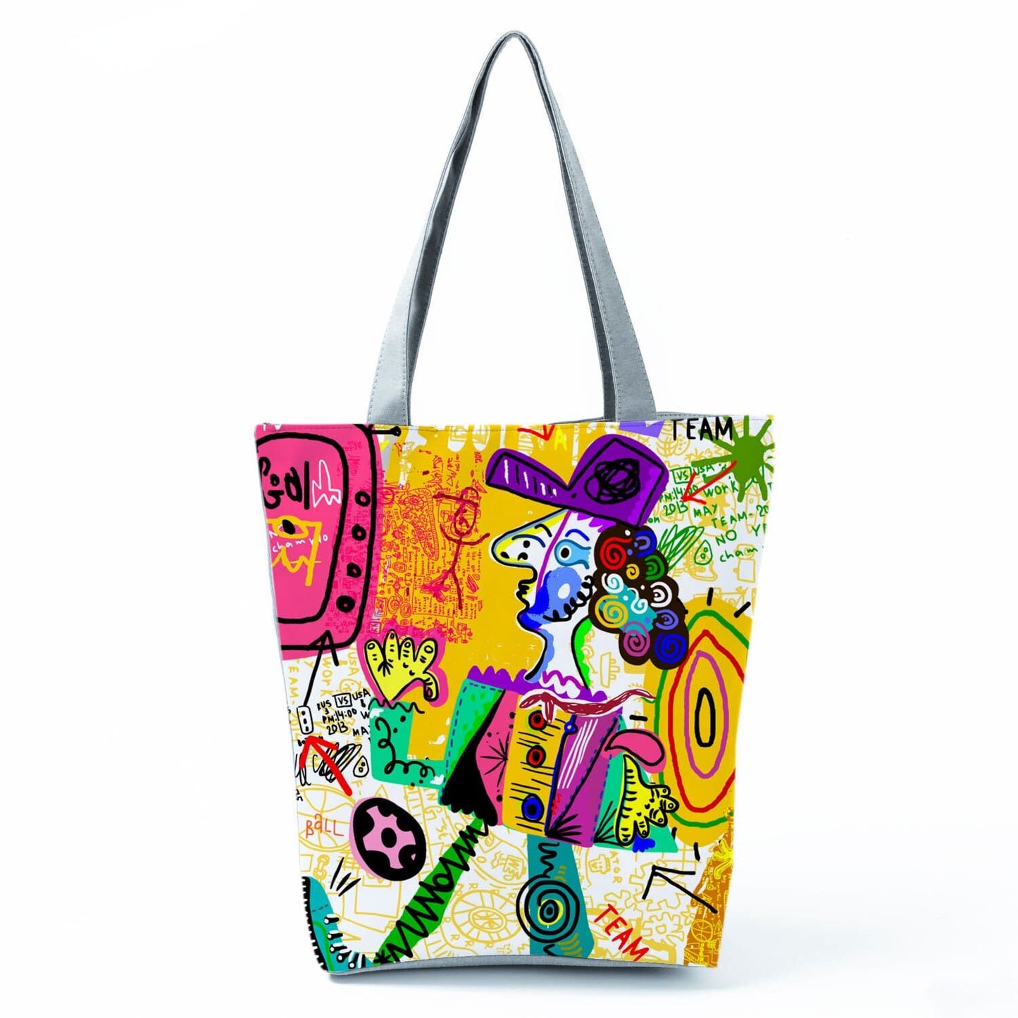 Beach Printed Canvas Handbags
