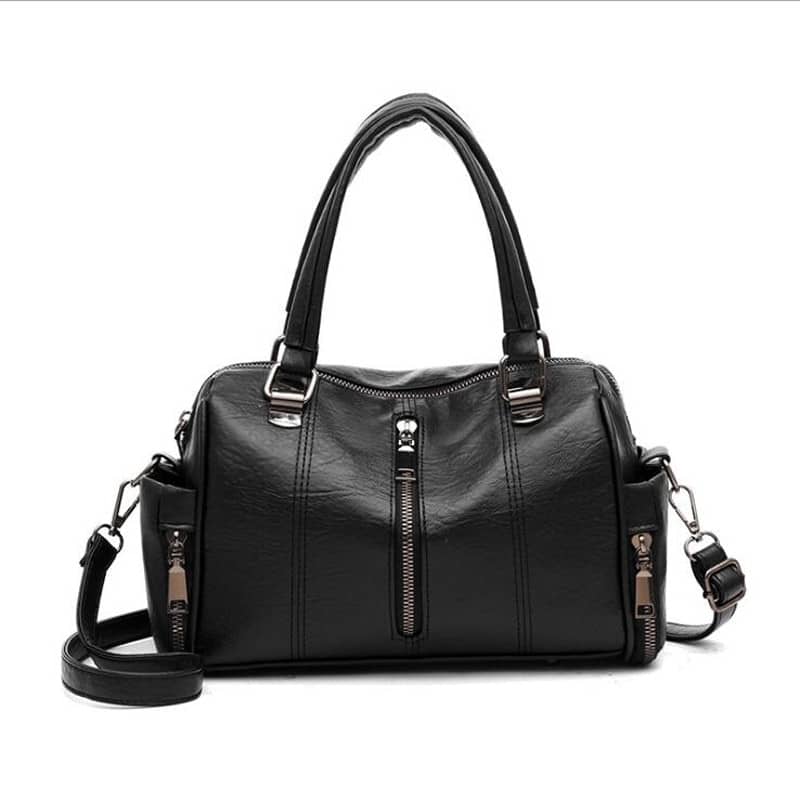 Classic Shoulder Bag with Zipper