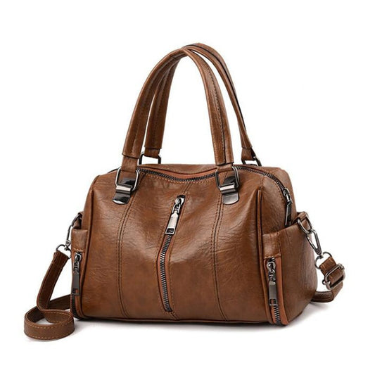 Classic Shoulder Bag with Zipper