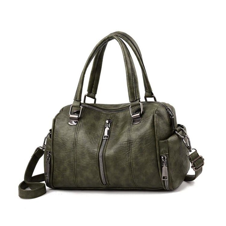 Classic Shoulder Bag with Zipper