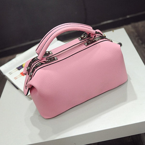 Elegant Leather Top-Handle Bag