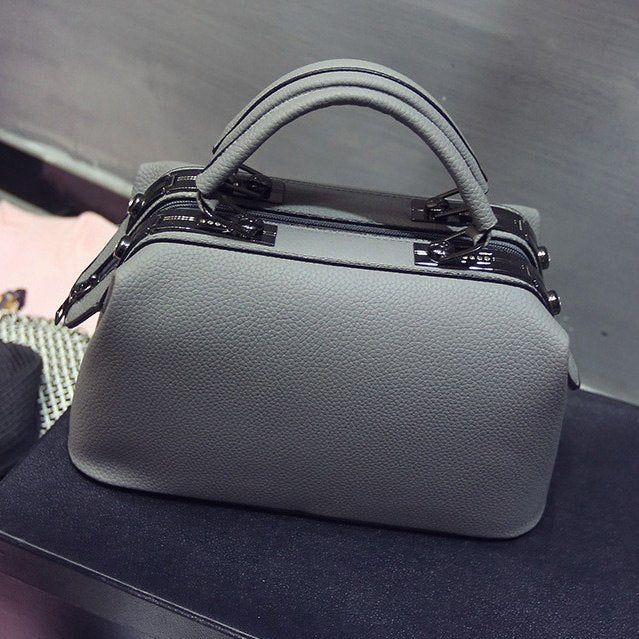Elegant Leather Top-Handle Bag