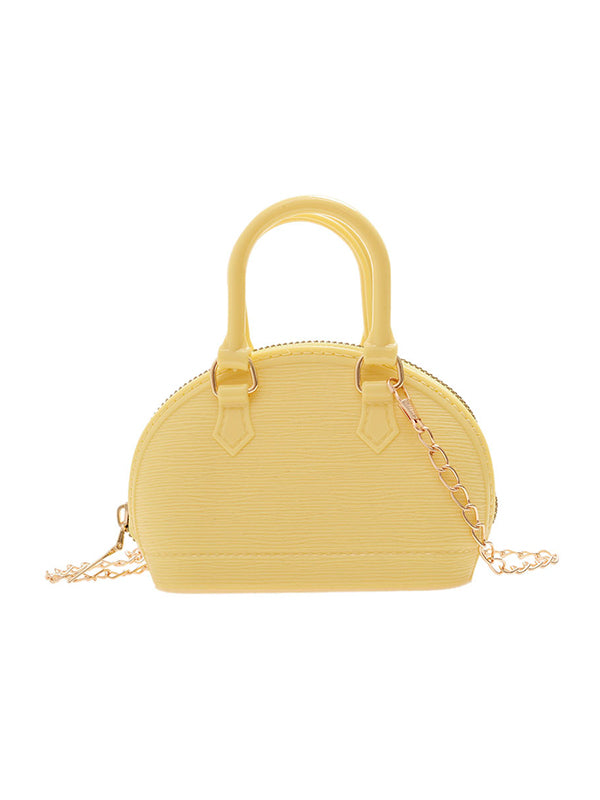 Chains Geometric Zipper Satchels Crossbody Bags