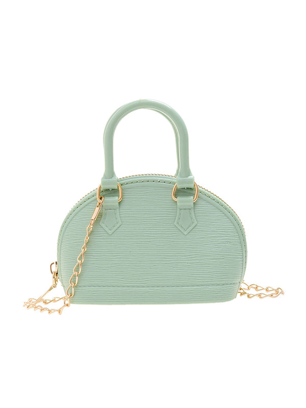 Chains Geometric Zipper Satchels Crossbody Bags