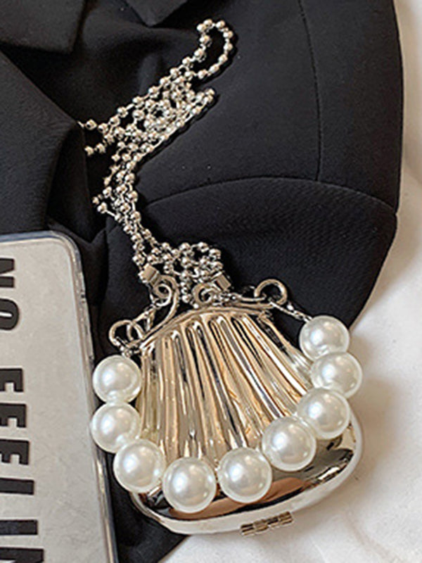 Beaded Shiny Shell-Shaped Crossbody Bags Bags Accessories