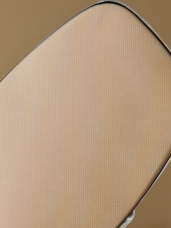 Belt Buckle Flower Shape Hollow Split-Joint Square-Toe Sandals