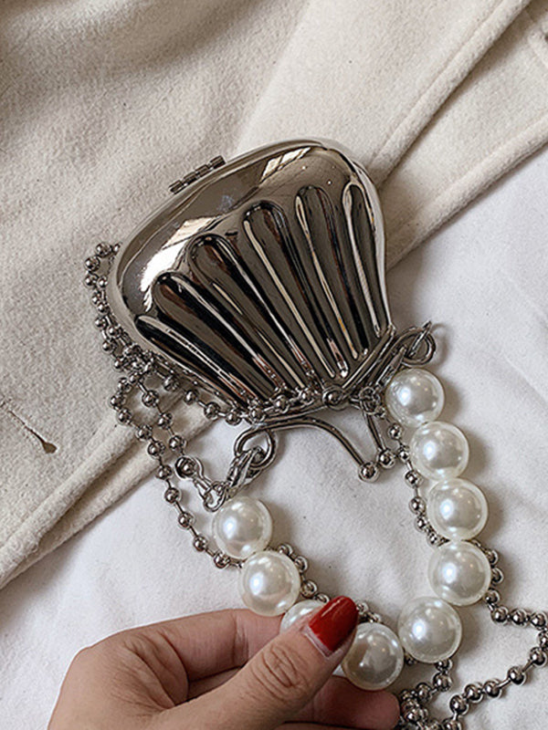 Beaded Shiny Shell-Shaped Crossbody Bags Bags Accessories