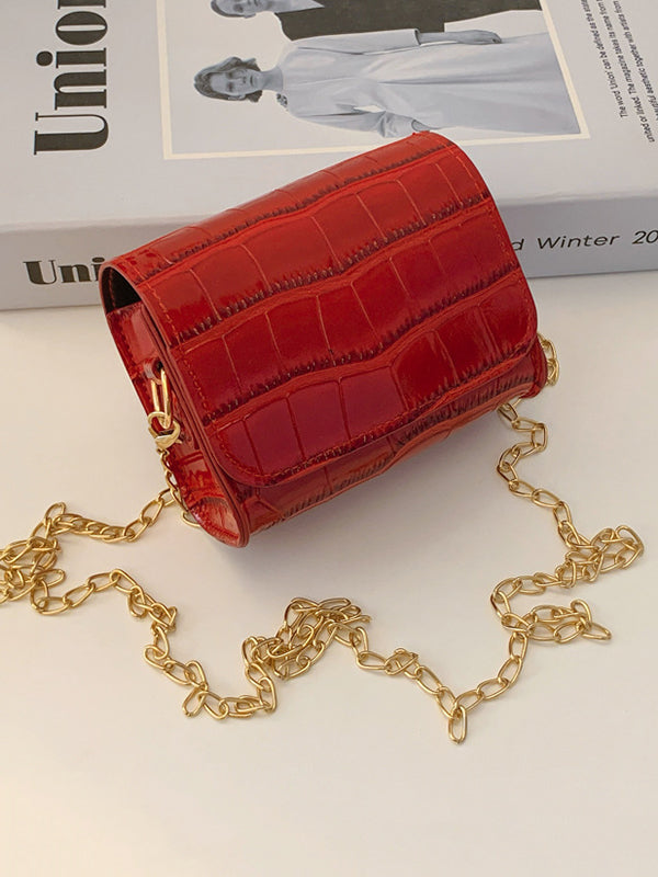 Chains Shiny Split-Joint Crossbody Bags Bags