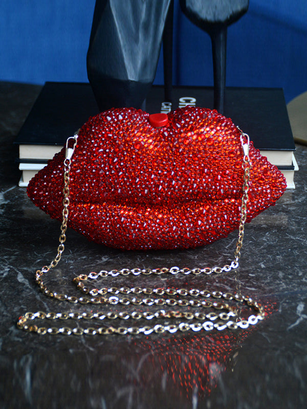 Chains Geometric Rhine Stones Crossbody Bags Bags Accessories