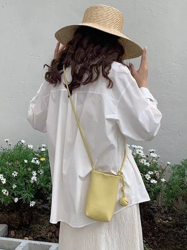 Solid Color Split-Joint Mini Handbags Crossbody Bags Bags