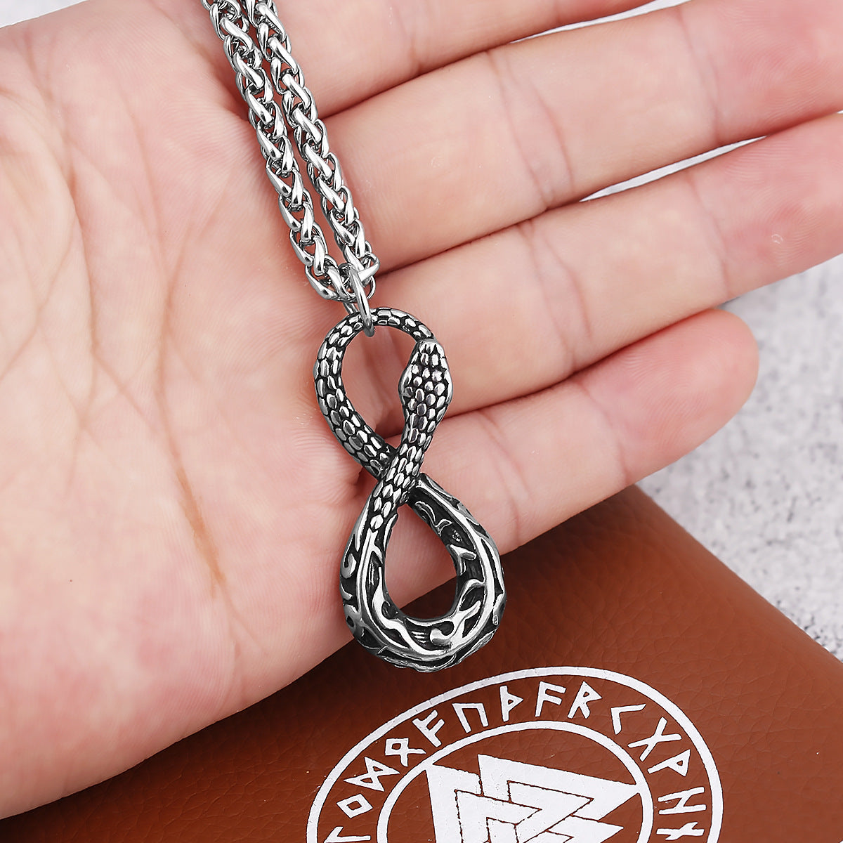 8-Character Snake Minimalist Necklace