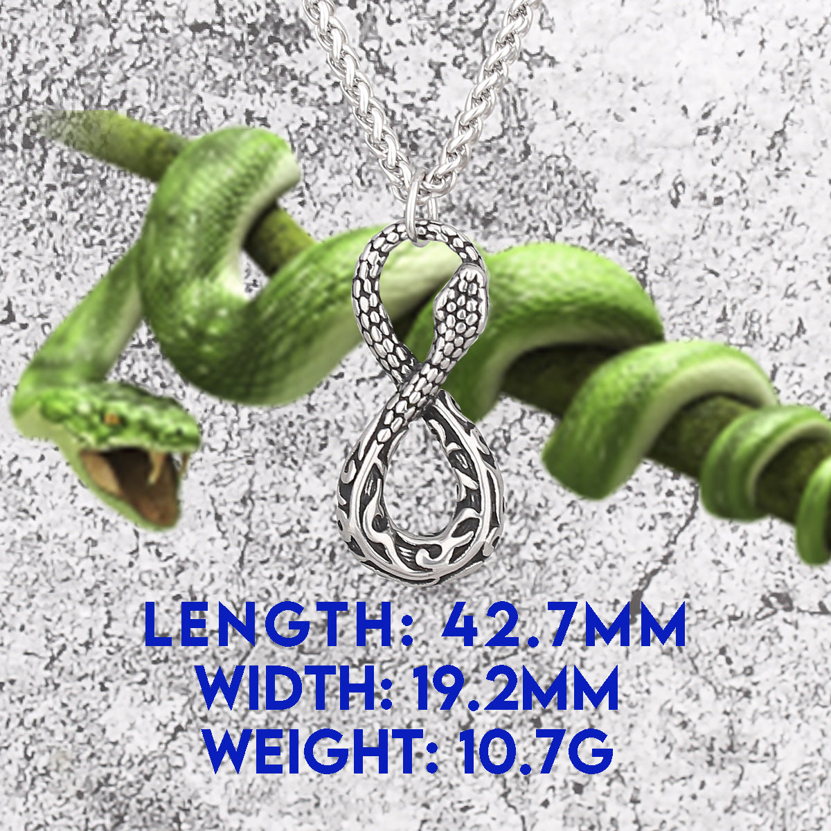 8-Character Snake Minimalist Necklace