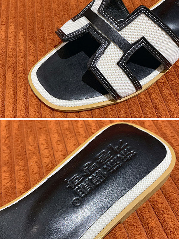 Hollow Open Toe Split-Joint Slippers Sandals