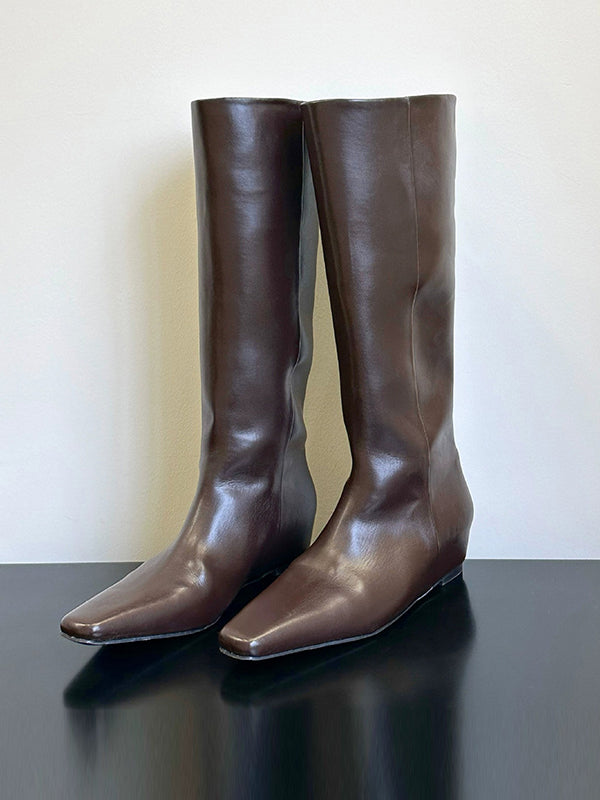 Pointed-Toe Split-Joint Pumps Boots