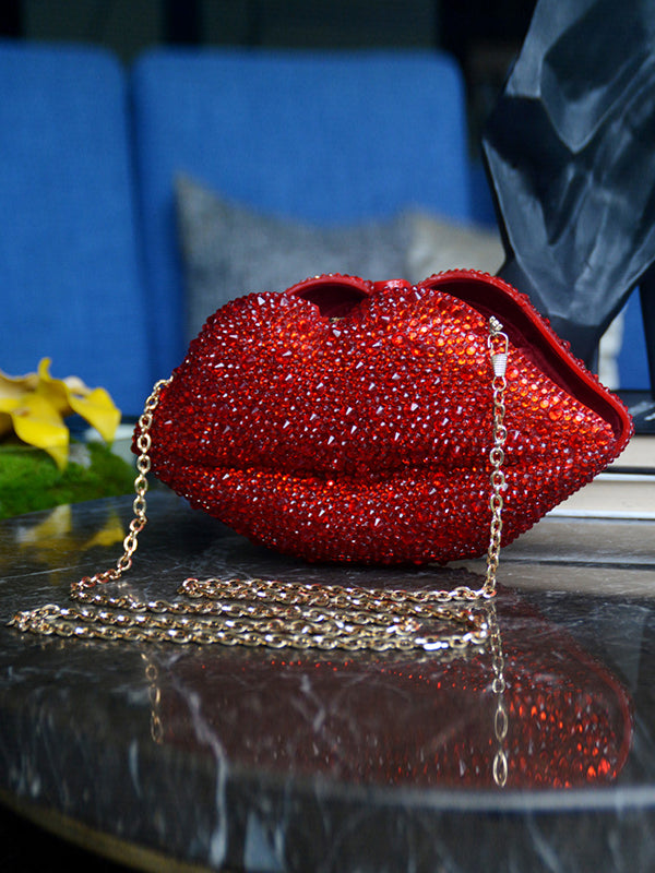 Chains Geometric Rhine Stones Crossbody Bags Bags Accessories