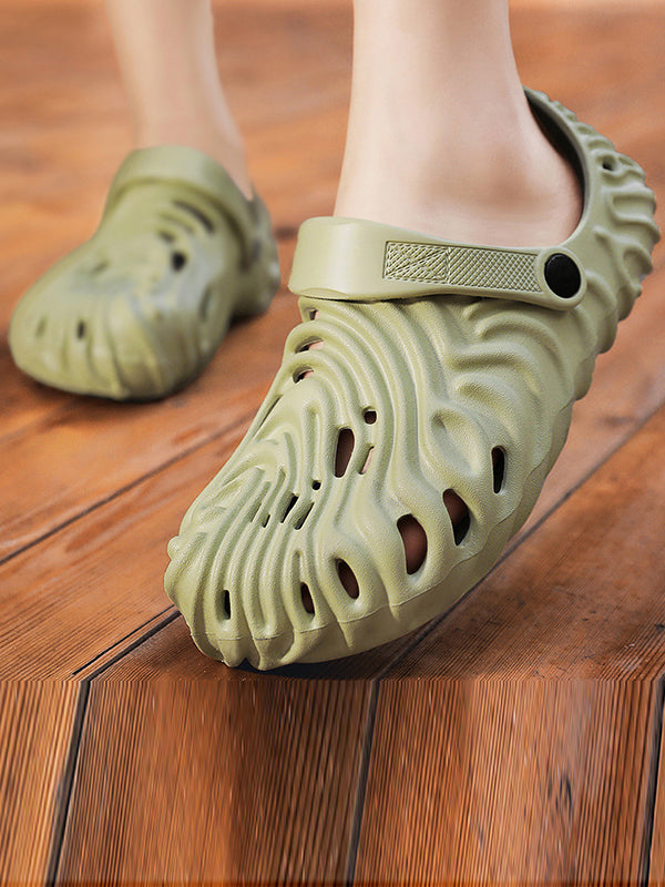 Hollow Round-Toe Slippers Crocs